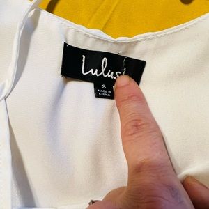 Lulus blouse with sheer on top